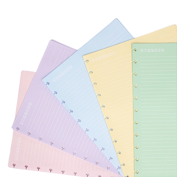 Refil Caderno de Disco 50 Folhas Pautado/Linha Colors - Moreih Paper