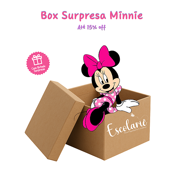Box Surpresa de Papelaria Minnie