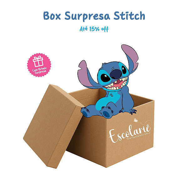 Box Surpresa de Papelaria Stitch