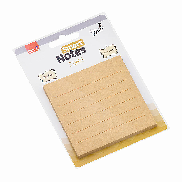 Bloco Adesivo Kraft  76x76MM c/ 50 Folhas - BRW