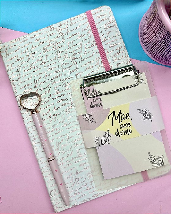 Kit Papelaria Presente Dia das Mães - Tons Pastel