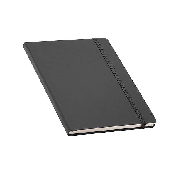 Caderneta / Moleskine A5 Pautada Preta 80 Folhas 80g/m² - BRW
