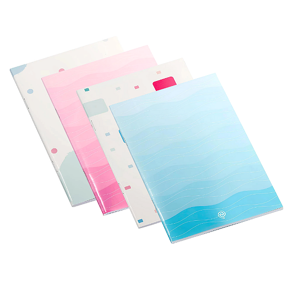 Kit 4 Caderno Grampeado Tutti-Frutti 40fls Pautado - BRW