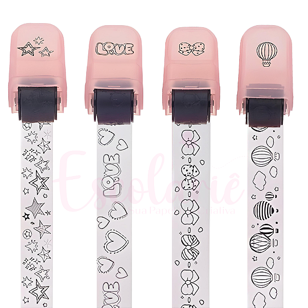 Kit 4 Carimbo Roller Love -Molin
