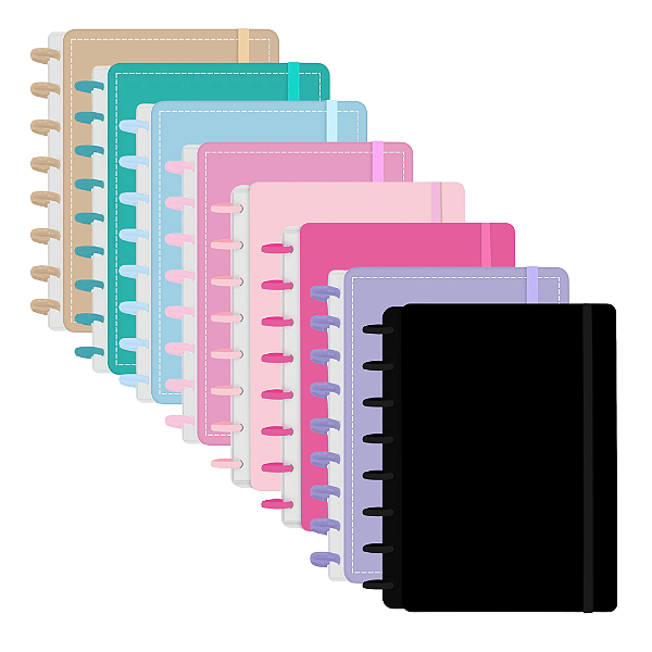 Caderno de Discos Colors A5 (8 furos) c/ Capa Dura e Costurada