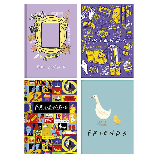 Caderno Brochura Colegial FRIENDS 160 Fls Decoradas - Animativa