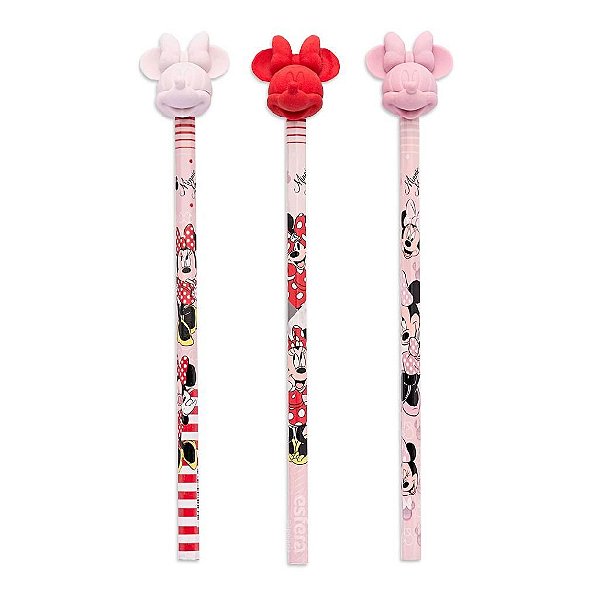 Lápis HB Top com Ponteira de Borracha Minnie - Molin