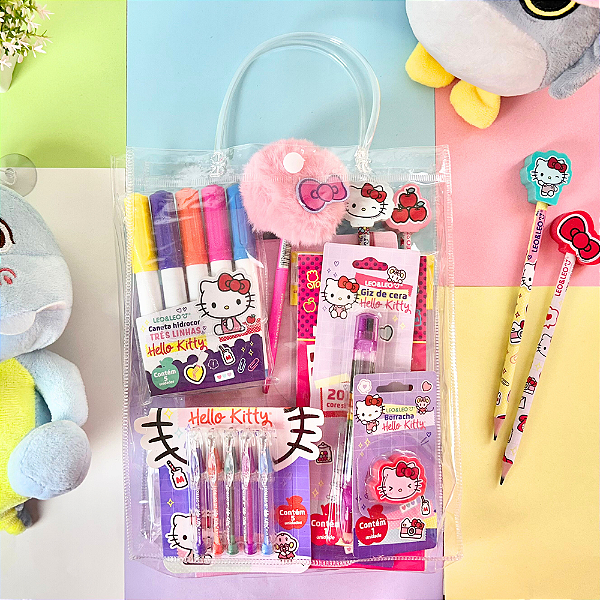 Bag Surpresa de Papelaria - Personagem Hello Kitty