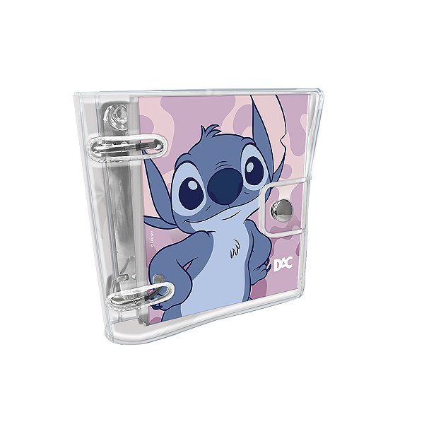 Mini Caderno Argolado/Fichário Stitch 80 Fls - DAC