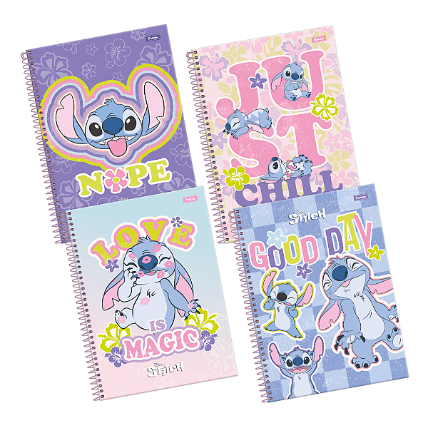 Caderno Espiral Stitch Capa Dura 80 Fls 140x202mm - Foroni