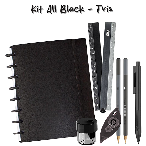 Kit All Black 7 itens - Tris