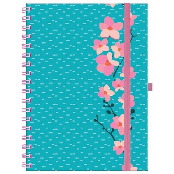 Caderno Colegial Argolado Sakura Capa Dura 80fls - Molin