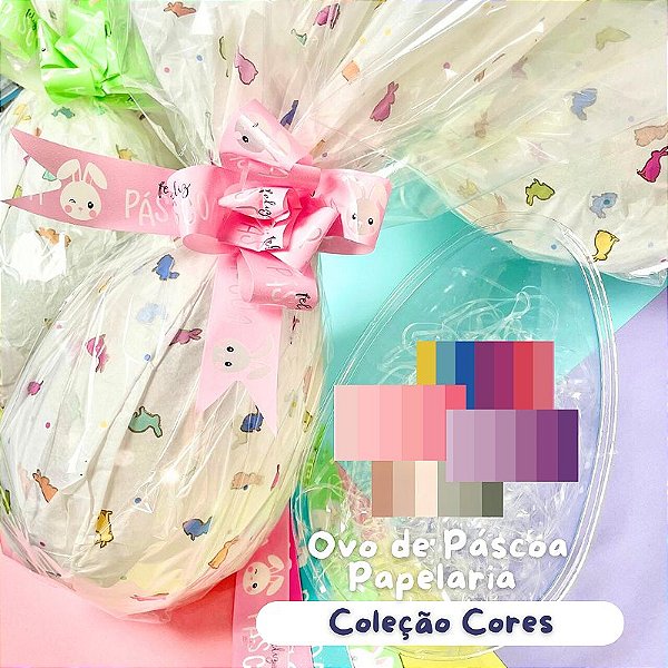 Ovo de Páscoa Supresa Papelaria - Cores