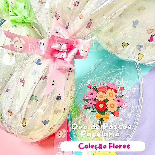 Ovo de Páscoa Supresa Papelaria - Flowers