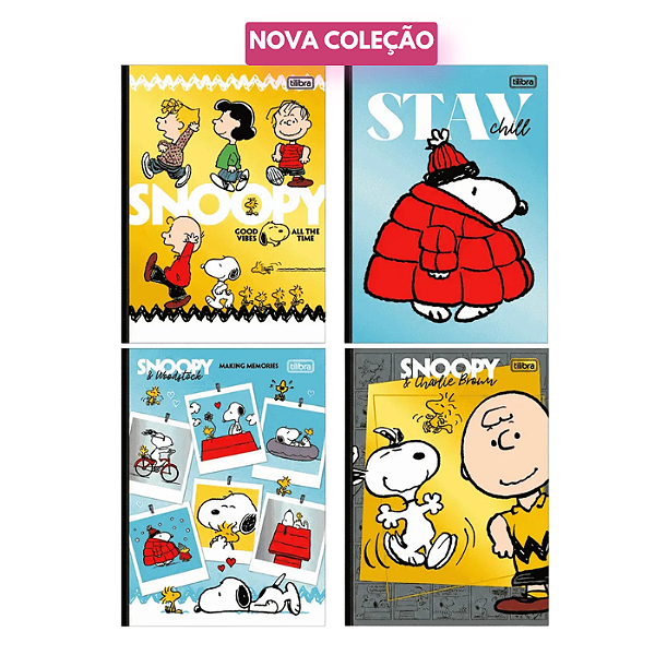 Caderno Brochura Colegial Snoopy 80F - Tilibra