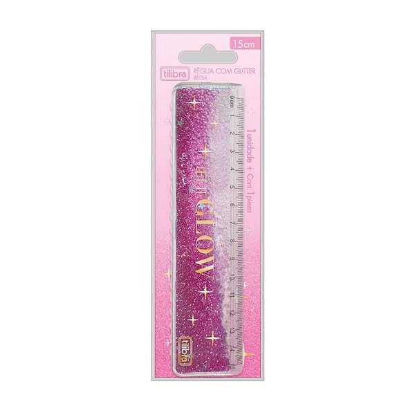 Régua com Glitter - Tilibra