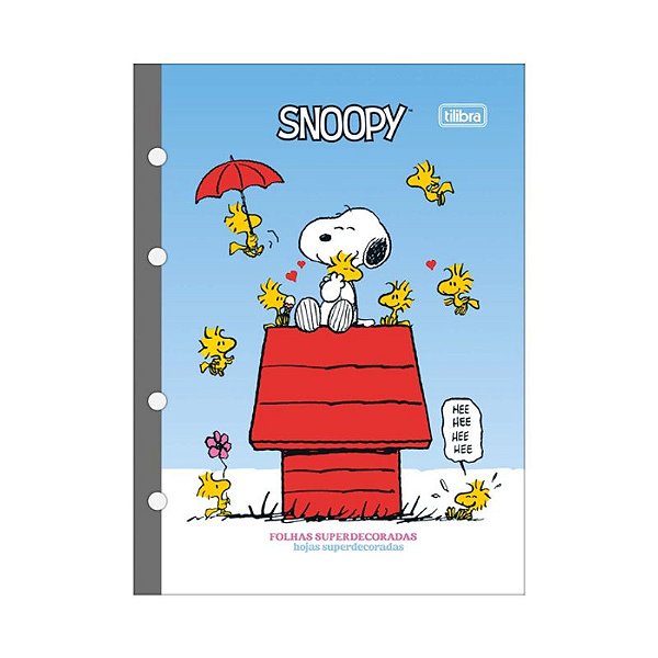 Refil Tiliflex Caderno Argolado Colegial Snoopy 80 Folhas - Tilibra