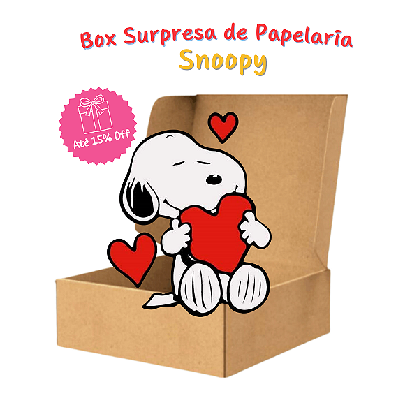 Box Surpresa de Papelaria Snoopy