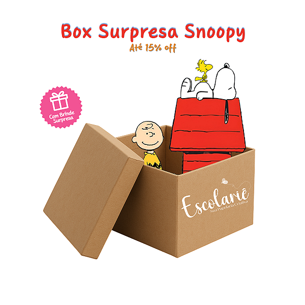 Box Surpresa de Papelaria Snoopy