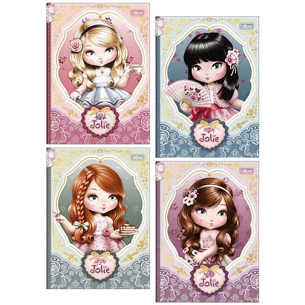 Caderno Brochura Colegial Jolie 80Fls - Tilibra