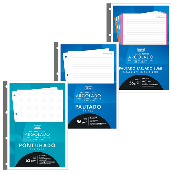 Refil Tiliflex para Caderno Universitário 80 Folhas