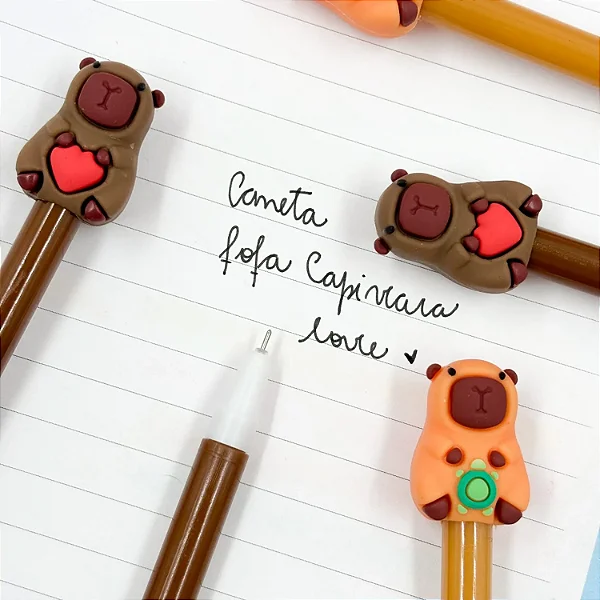 Caneta Gel Fofa Capivara Love