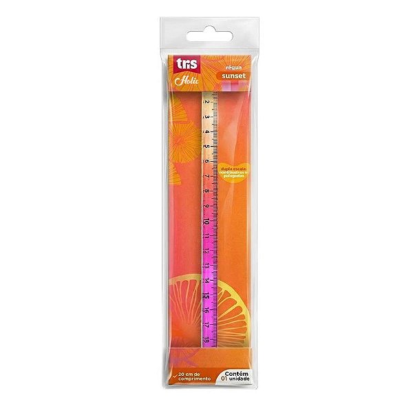 Régua Acrílica Holic Sunset 20cm - Tris