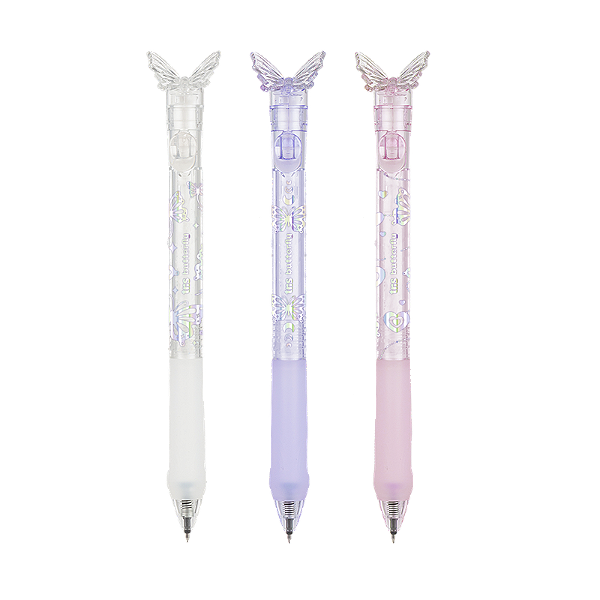 Caneta Gel Retrátil Butterfly Pixie 0.5mm - Tris