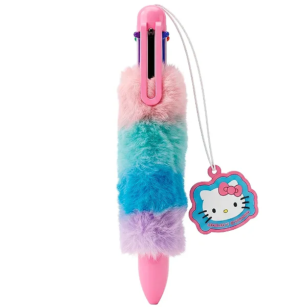 Caneta Retrátil 6 cores Hello Kitty Pelúcia - Leo&Leo