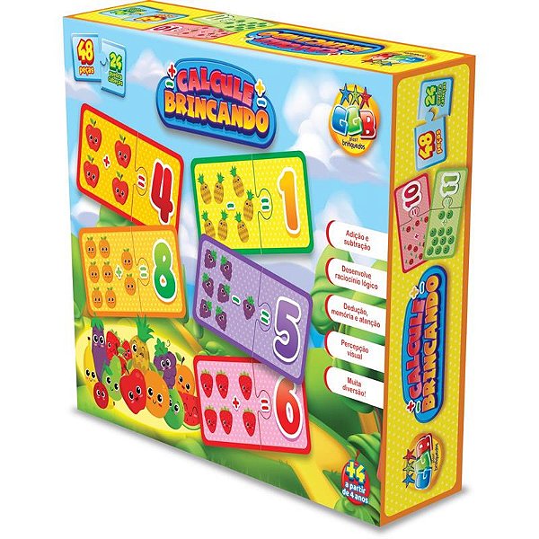 Brinquedo educativo calcule brincando 48pcs - ggb plast (unidade)