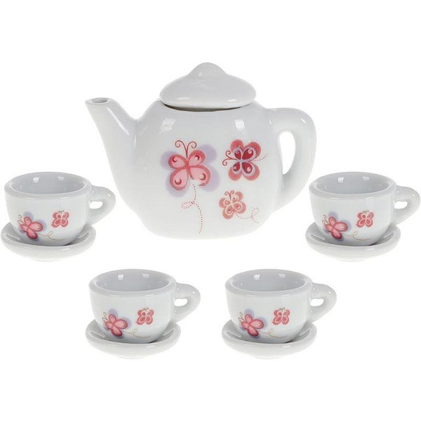 Brincando de casinha conjunto de cha porcelana 9 pc - art brink (unidade)