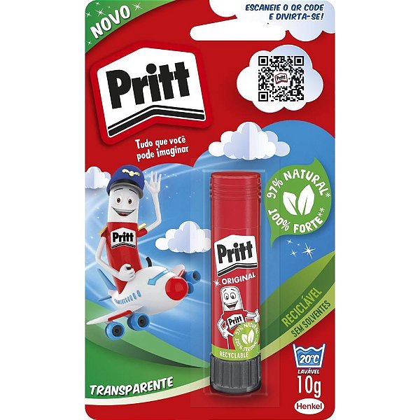 Cola em bastao pritt 10 gramas - henkel (bl.c/01)