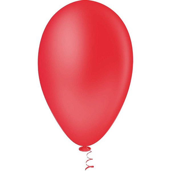 Balao 7 liso vermelho pic pic - riberball (pct.c/50)