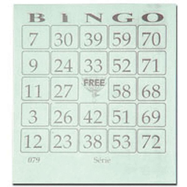 Bloco para bingo verde 110x100mm 100 folhas - grafica guerra (pct.c/15)