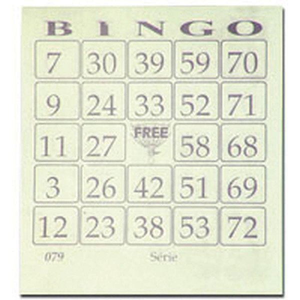 Bloco para bingo amarelo 110x100mm 100 folhas - grafica guerra (pct.c/15)