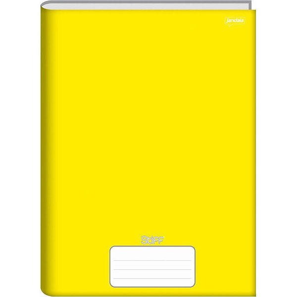 Caderno brochurao capa dura stiff 96 folhas amarelo - jandaia (pct.c/05)