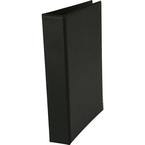 Fichario de pvc preto cristal 4 argolas - dac (pct.c/04)