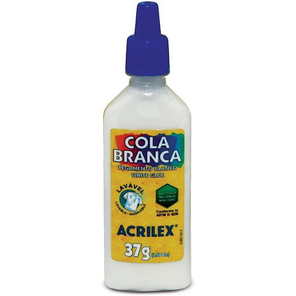 Cola escolar branca 37g - acrilex (pct.c/12)