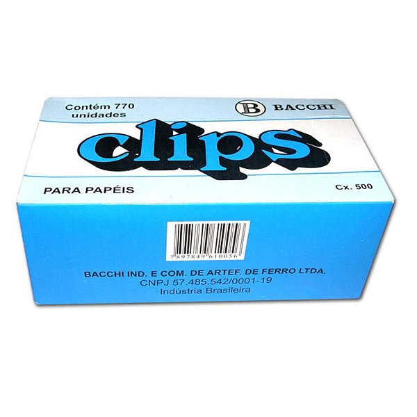 Clipe galvanizado aco 1/0 (0) 770 unidades - bacchi (caixa)