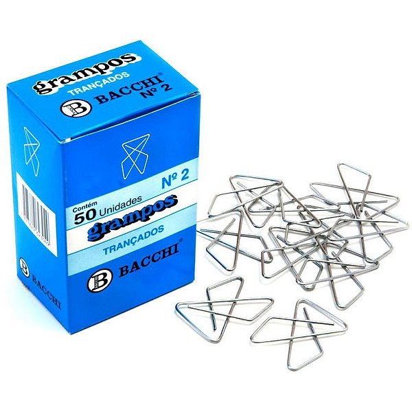 Clipe galvanizado aco trancado 2 50 unidades - bacchi (pct.c/10)