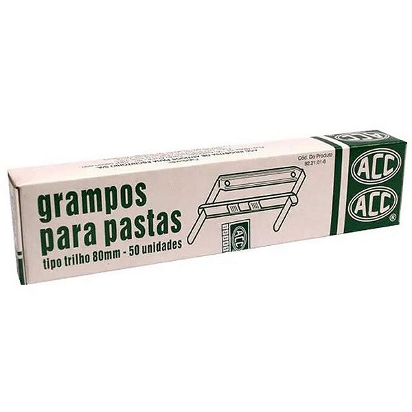 Grampo trilho metal romeu/julieta 80mm c/50j - acc (caixa)