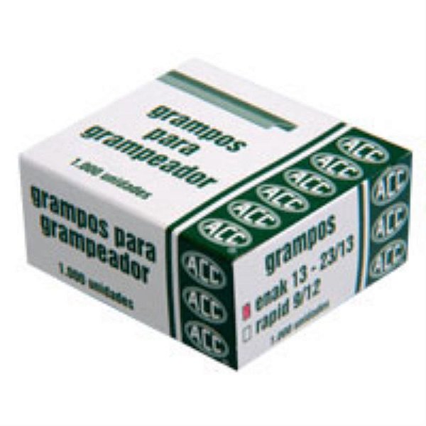 Grampo para grampeador 23/13 galvanizado 1000 grampos - acc (caixa)