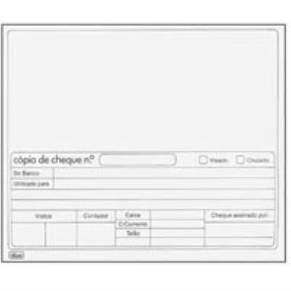 Impresso copia de cheque branco 100 folhas 160x190mm - tilibra (pct.c/10)