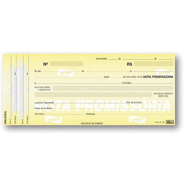 Impresso talao nota promissoria 50fls. - tilibra (pct.c/20)