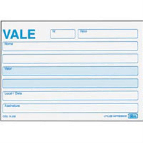 Impresso vale 100 folhas sem canhoto - tilibra (pct.c/20)