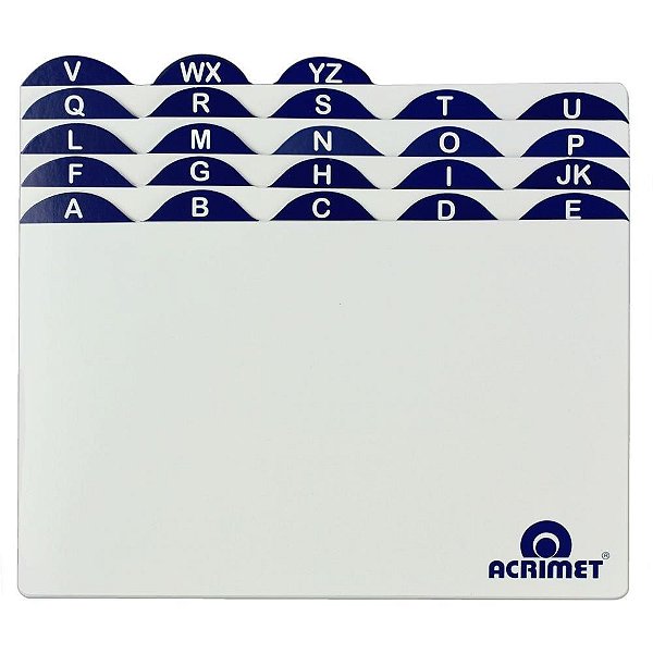 Indice para fichario a-z  5x8 cartao - acrimet (unidade)