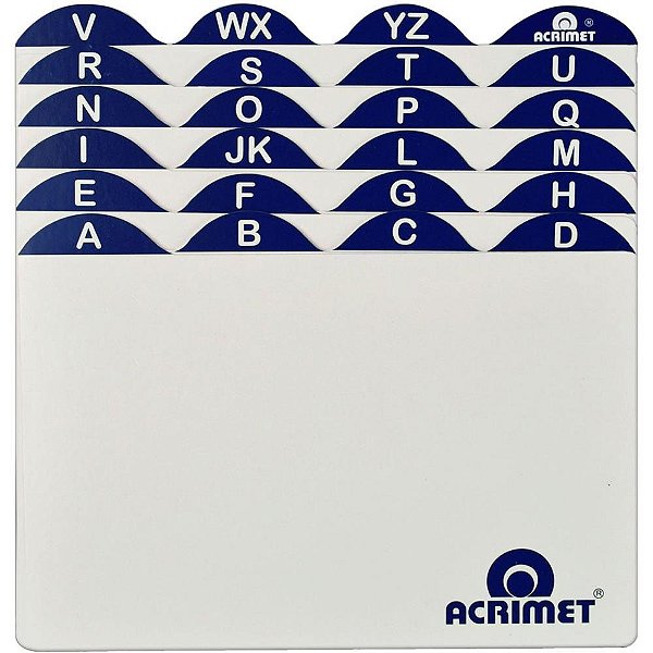 Indice para fichario a-z  4x6 cartao - acrimet (unidade)