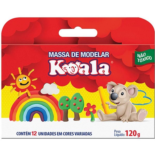 Massa para modelar koala c/ 12 cores - delta (pct.c/06)