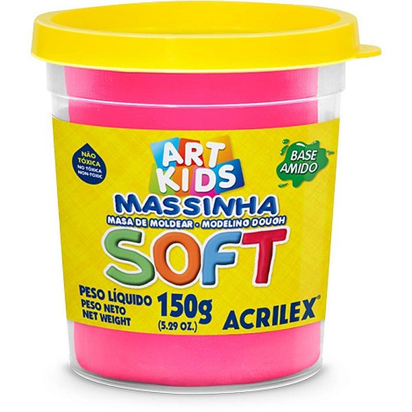 Massa para modelar soft 150g.maravilha bs.amido - acrilex (pote)