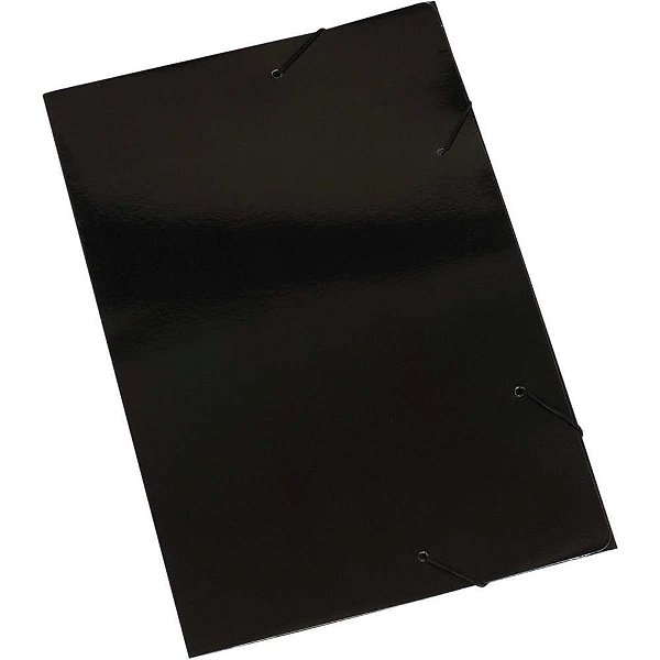 Pasta aba elastica papel oficio preta - polycart (pct.c/20)